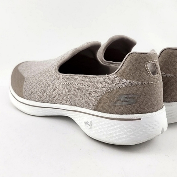 Skechers Performance Go Walk 4 Pursuit Walking Slip On Shoe Heathered Beige Sz 6 - Picture 6 of 16